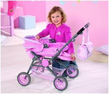 808-498 Зимняя коляска для куклы с переноской de luxe 3 в 1 baby born