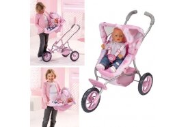 810-200 Коляска трехколесная розовая 2 в 1 baby born